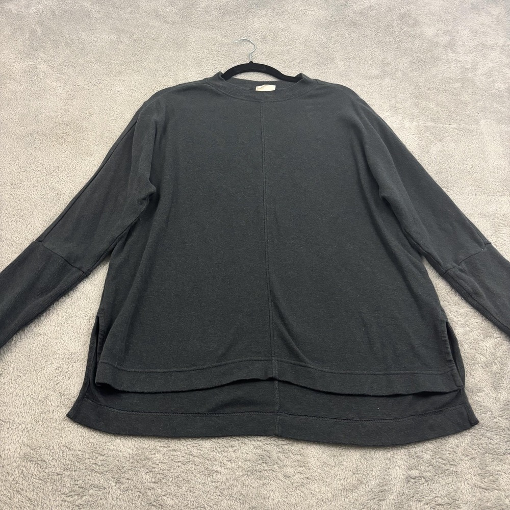 Pact Pullover Sweater Womens XS/S Dark Gray Organic Cotton Sustainable Lagenlook